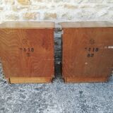 Walnut bedside tables