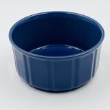 Vintage blue glazed ceramic gratin dish from the 1970s.