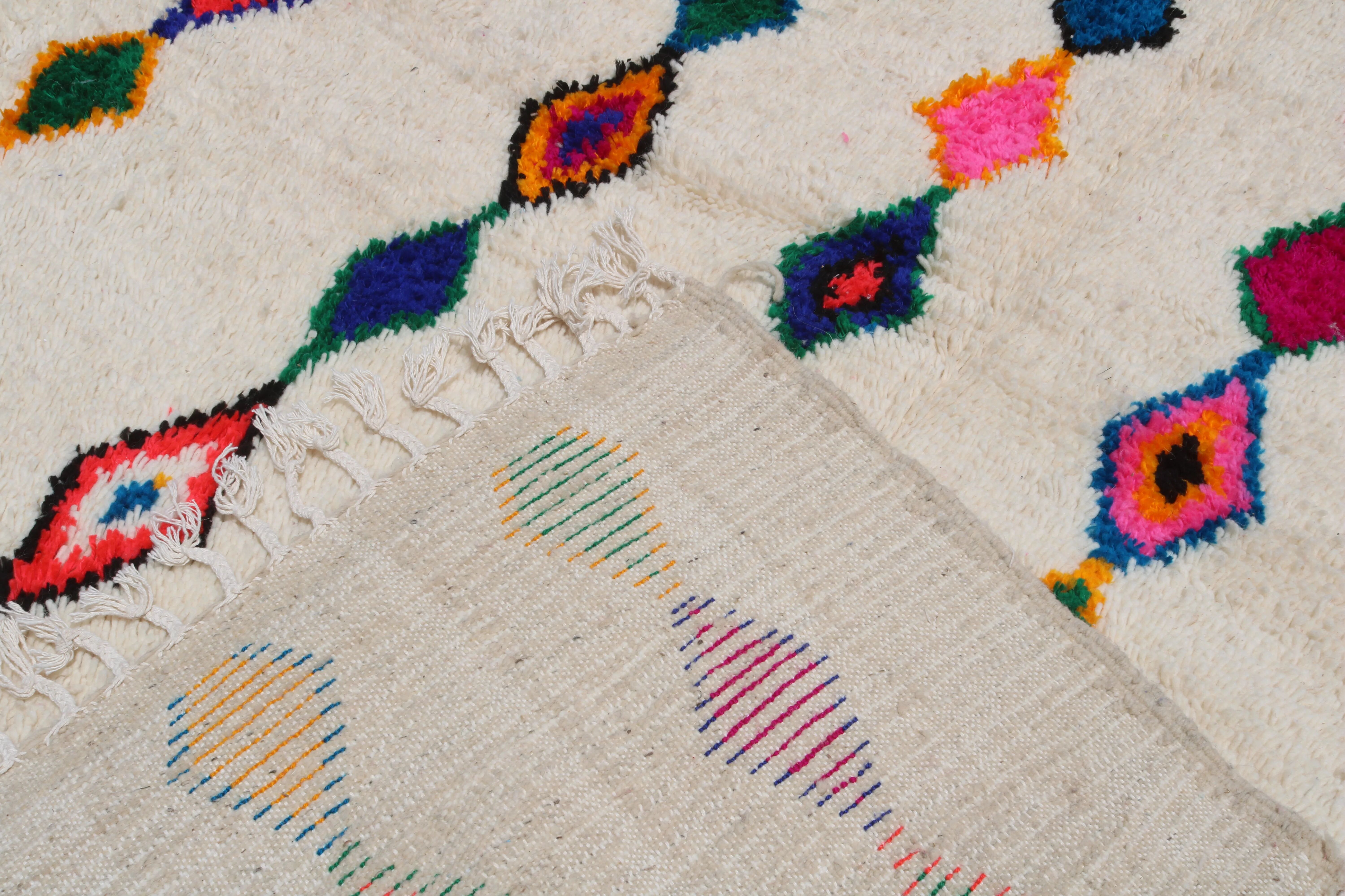 Large handmade colourful rug, 295 x 195 cm - G1087