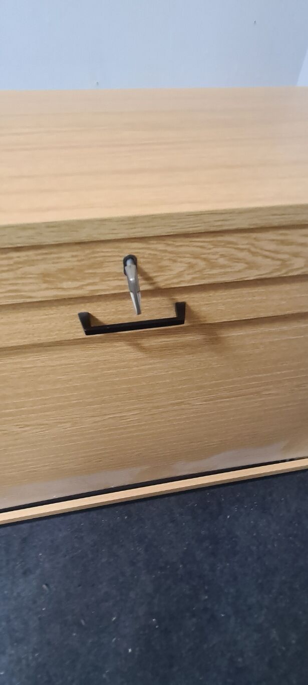 Vintage roll front cubboard