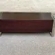 Low design TV unit XXL Dark wood wenge & chrome metal 120cm