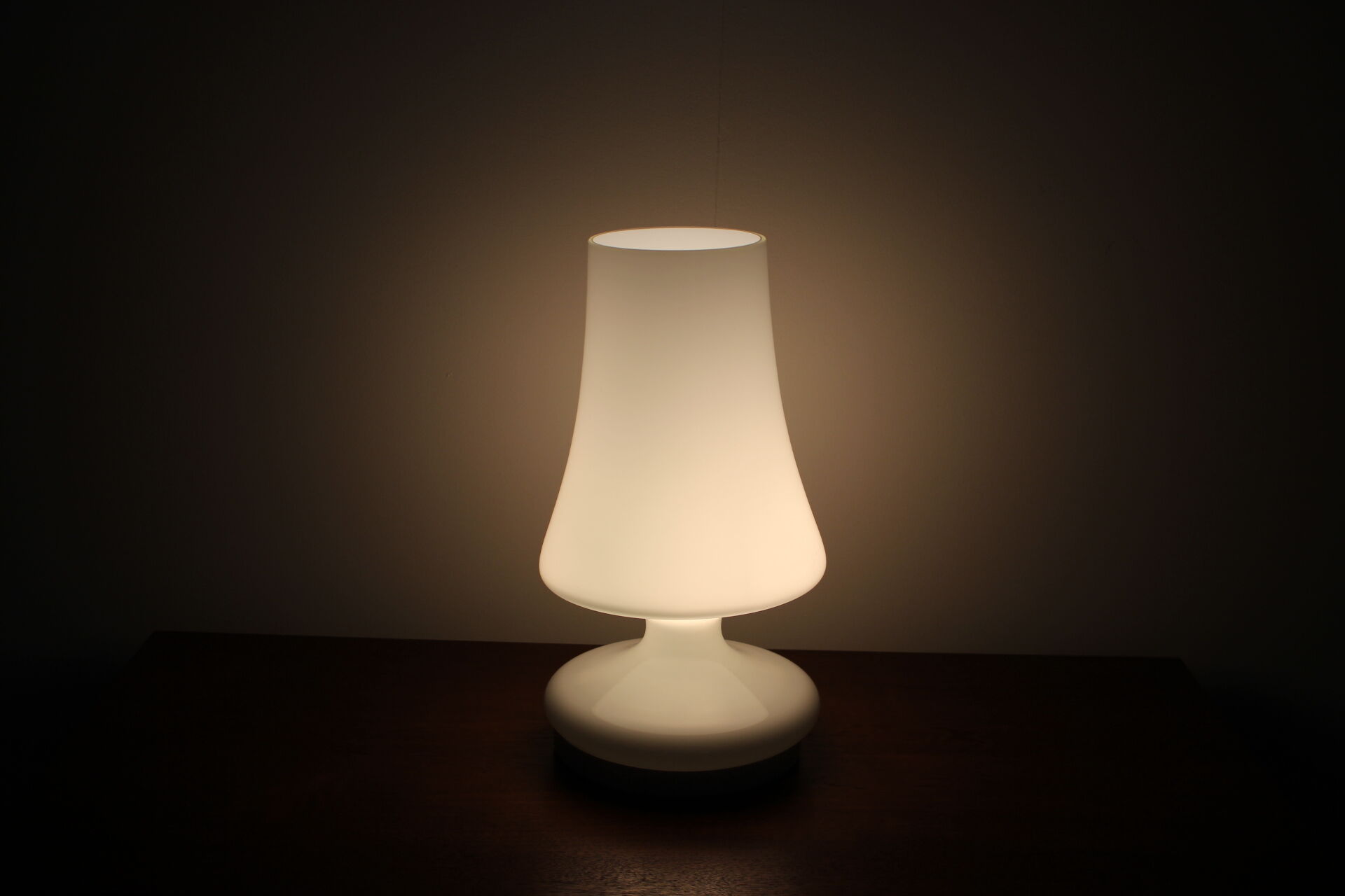 White opaline glass lamp by Stefan Tabery, 1970