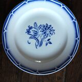 6 mismatched flat plates Marsac Canebière Fontanges Digoin Sarreguemines