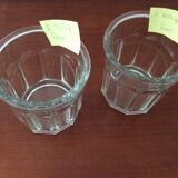 Lot de 2 anciens pots à confiture verrerie Reims - 750