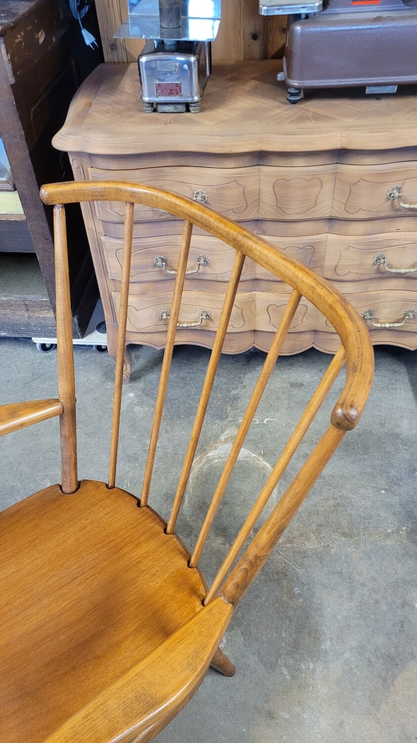 Fauteuil baumann modèle éventail 1950 vintage