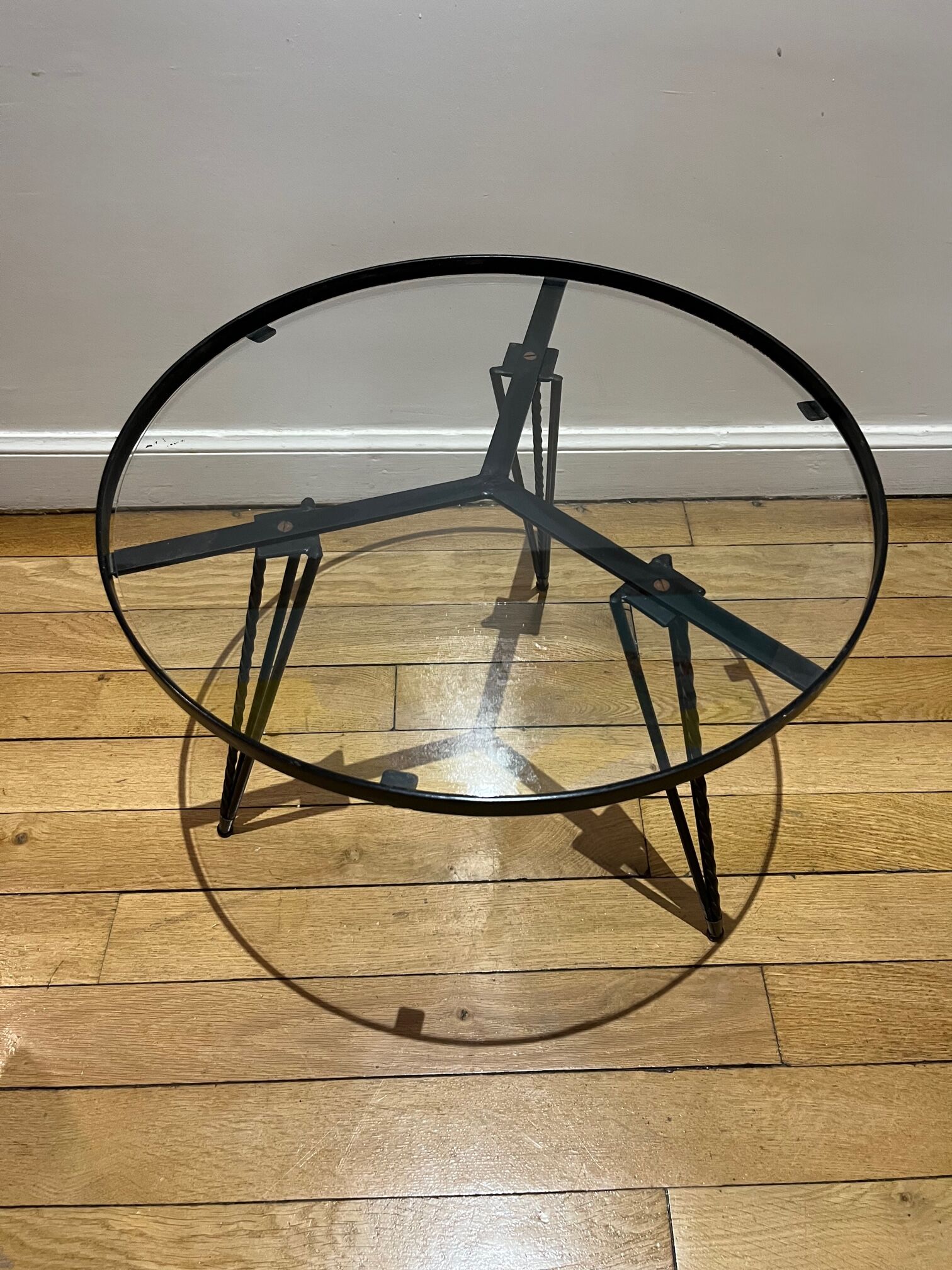 Wrought iron gueridon 1950