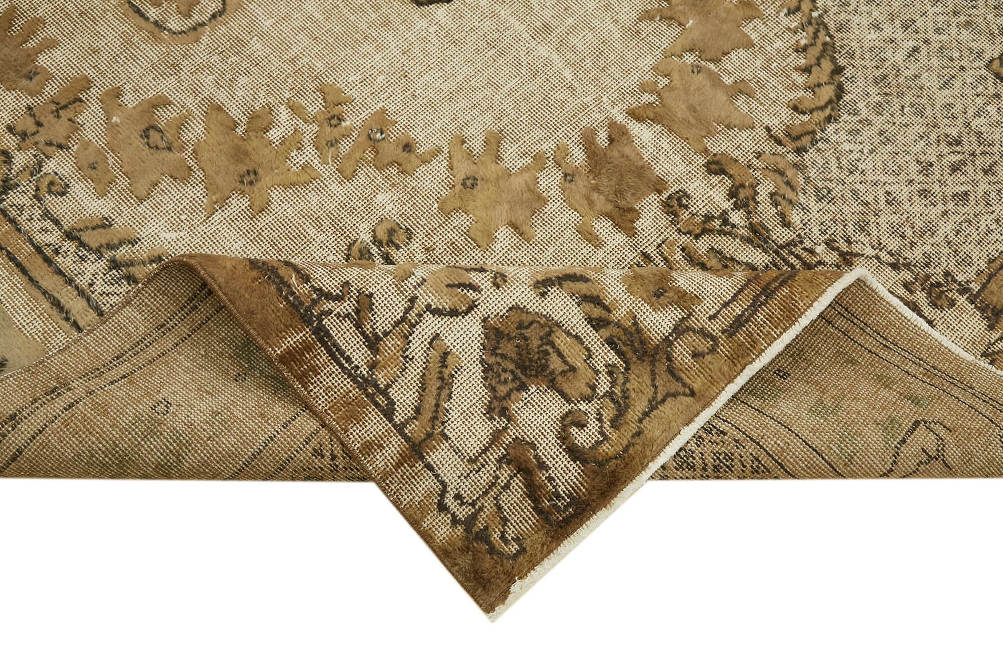 Hand-knotted vintage oriental 1980s 174 x 292 cm brown rug