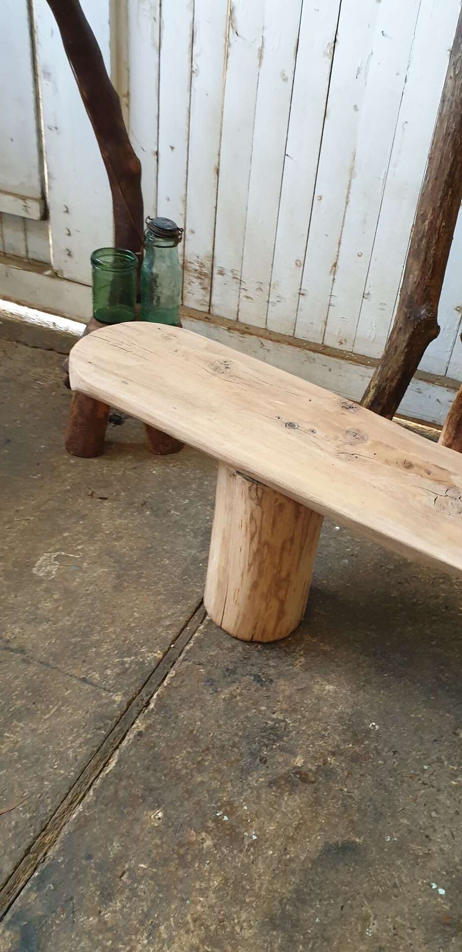 Pair of vintage farm bench
