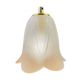 Walking lamp or suspension opaque globe shape of Art Deco flower
