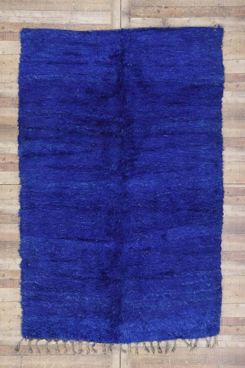 Blue Majorelle wool rug 240/150cm