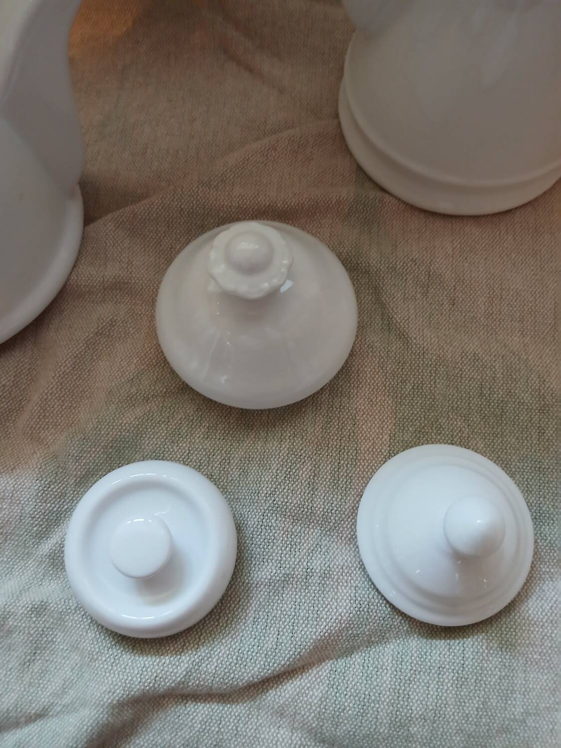Set of 3 antique teapots/coffee pots