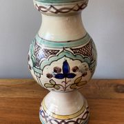 Vase vintage en faïence émaillée du Maroc