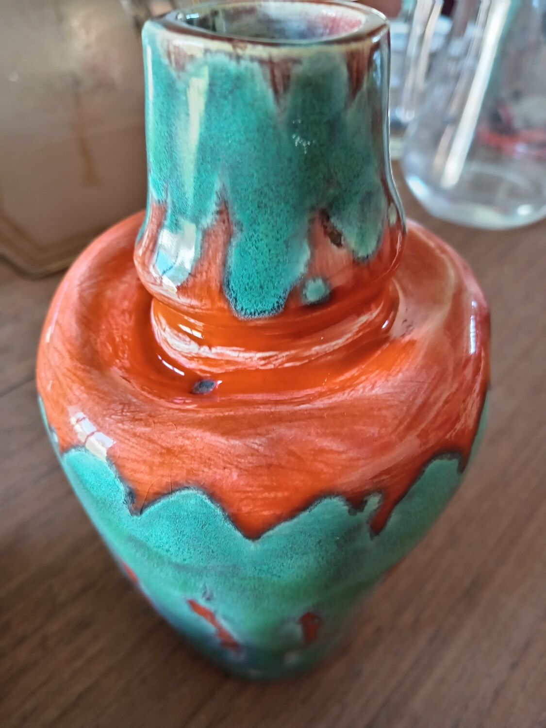 Vase Vallauris signed Malou