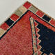 3x9 Somon Red & Dark Blue Hallway Runner Rug