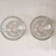 Set of 2 cups, glass and metal holder, Bormiolo Rocco, Italy