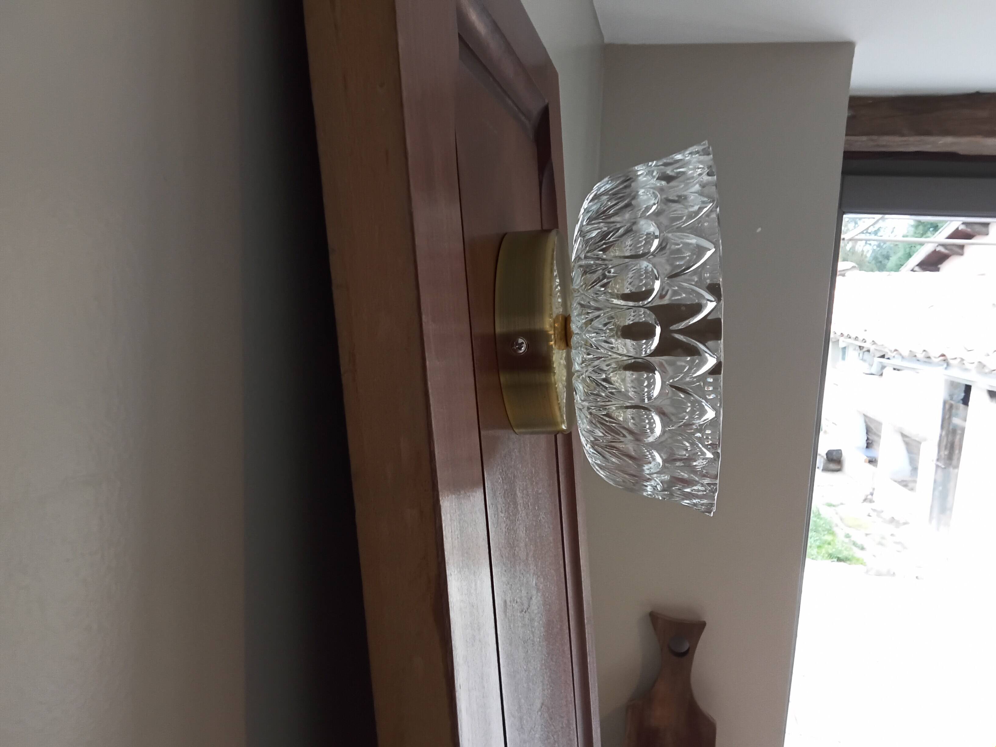 Vintage wall sconce moulded glass