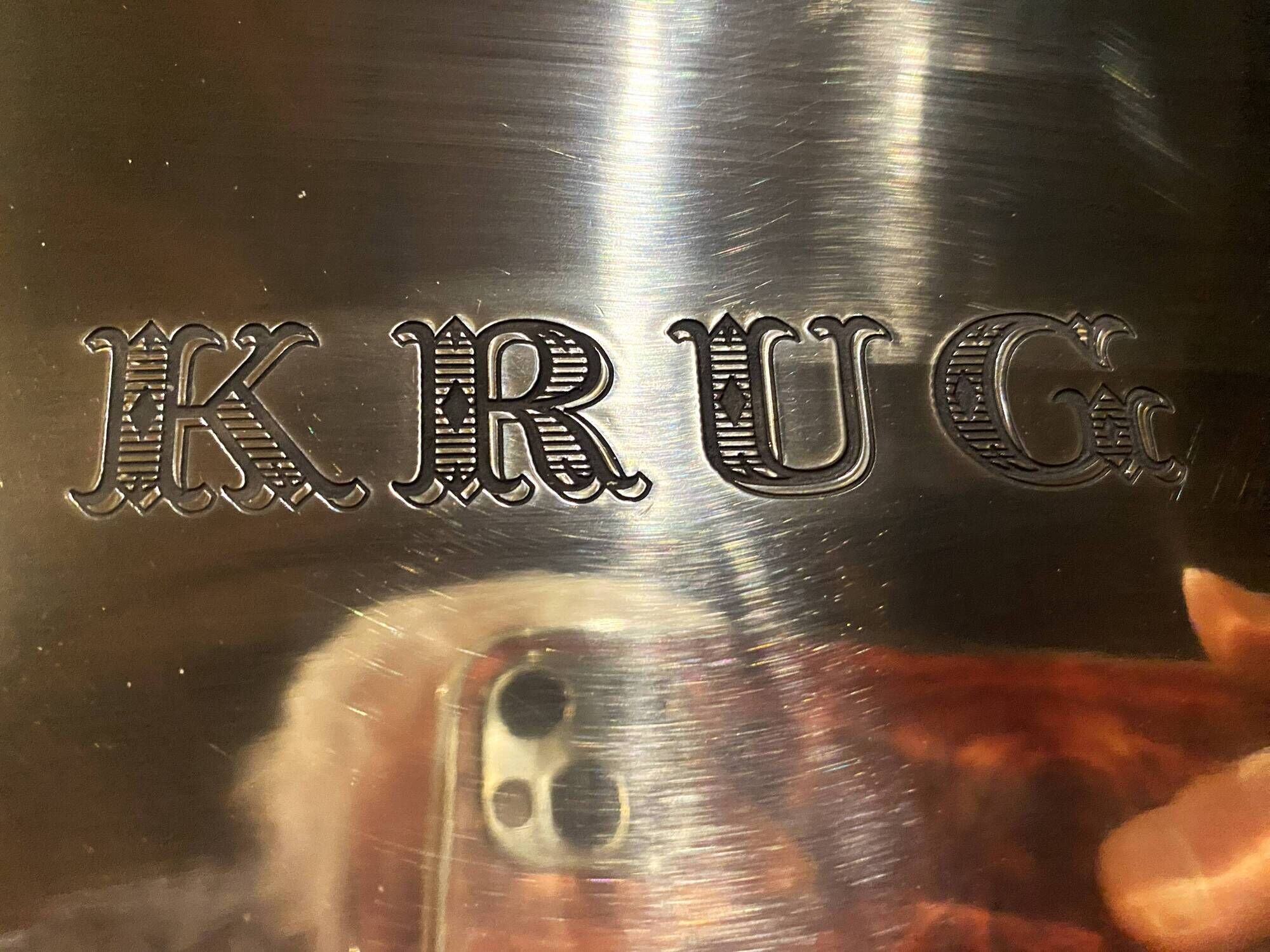 Vasque XXL KRUG in polished mirror tin Design François BAUCHET - Signed -