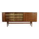 Teak enfilade with 2 tambour doors