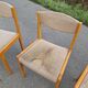 Set of 6 vintage beech chairs to clean or reupholster