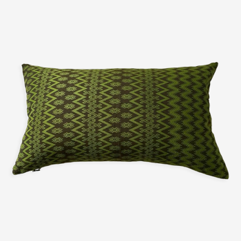 Olive green Kachin cushion 30x50