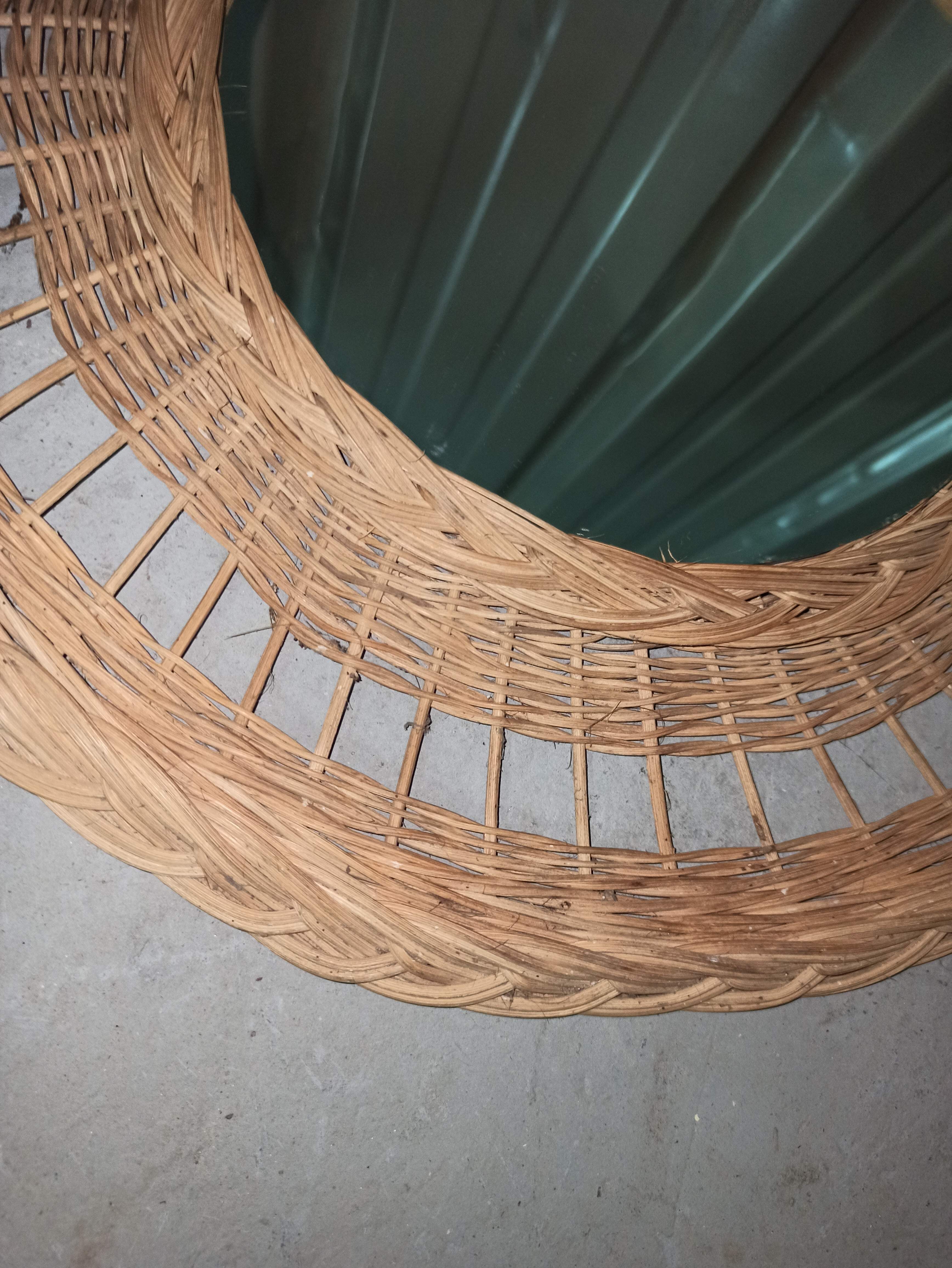 Rattan mirror