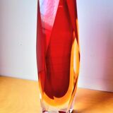 Sommerso vase prism, Flavio Poli, Murano 1970