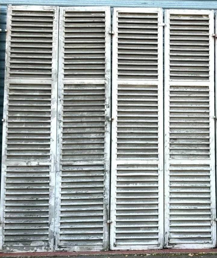 Set of 2 pairs of 19th century solid oak shutters