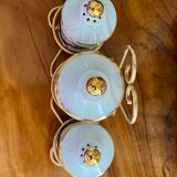 Servant with porcelain condiments Limoges salt pepper mustard