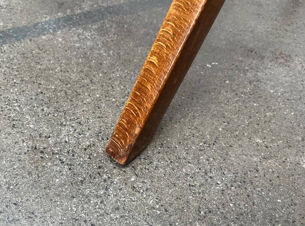 Mid-century wooden folding chair set with Viennese wicker seats, 1960s.