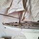 White pool sailboat