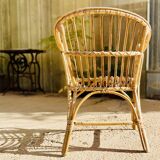 Rare fauteuil en rotin