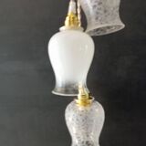 Cascade suspension with 3 tulip globes - unique creation