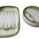 Asparagus service in green earthenware Moulin des Loups Orchies