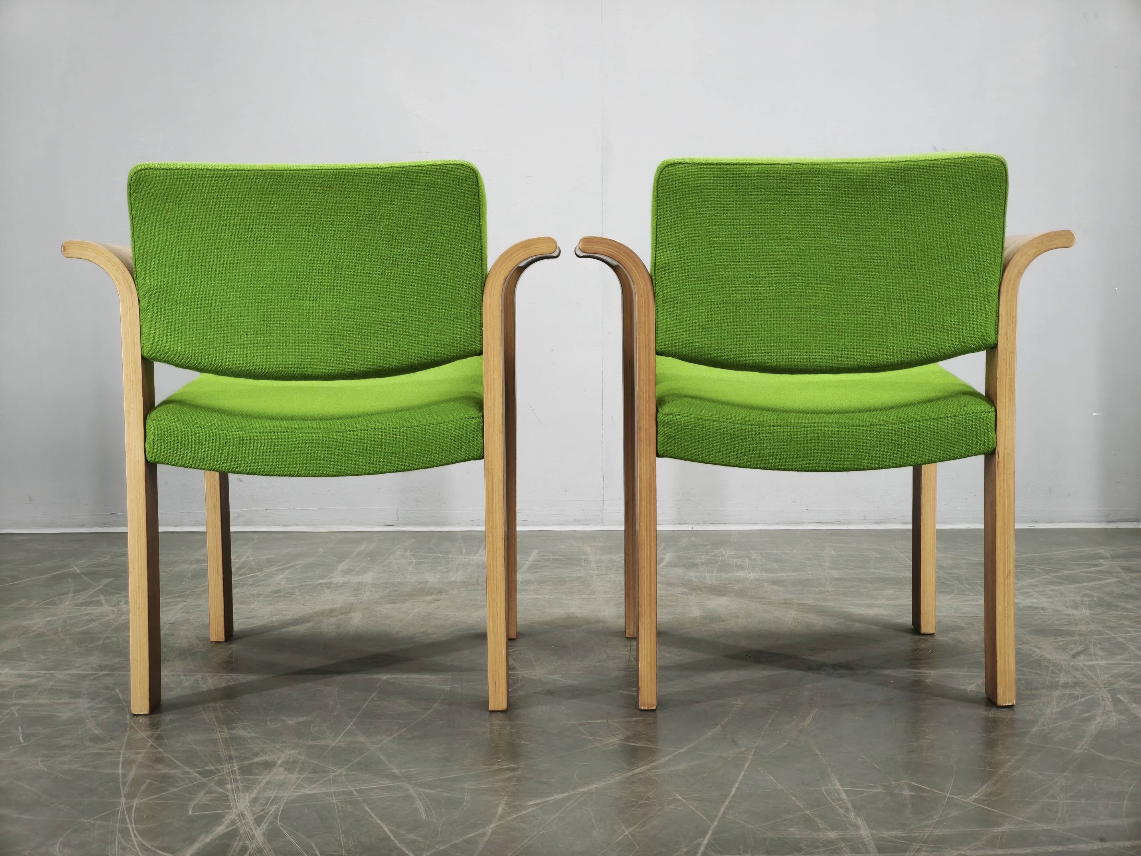 Set of 4 Danish Oak Armchairs by Magnus Olesen, 1960s