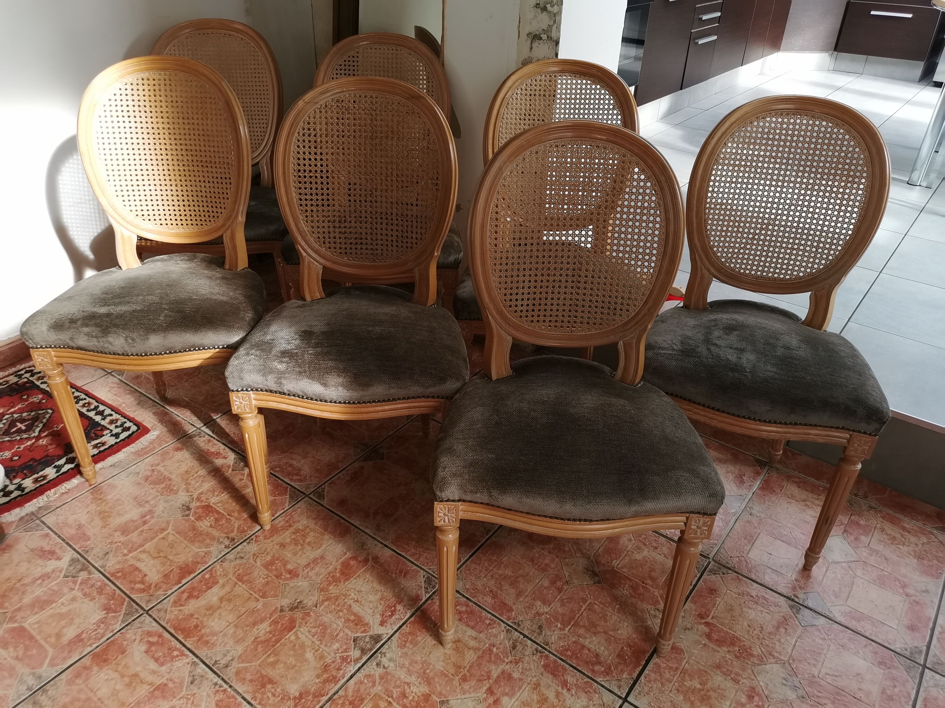 7 medallion chairs