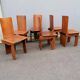 Wooden Chairs attributed to Carlo Scarpa for Gavina, Italy, 1970s, Set of 6