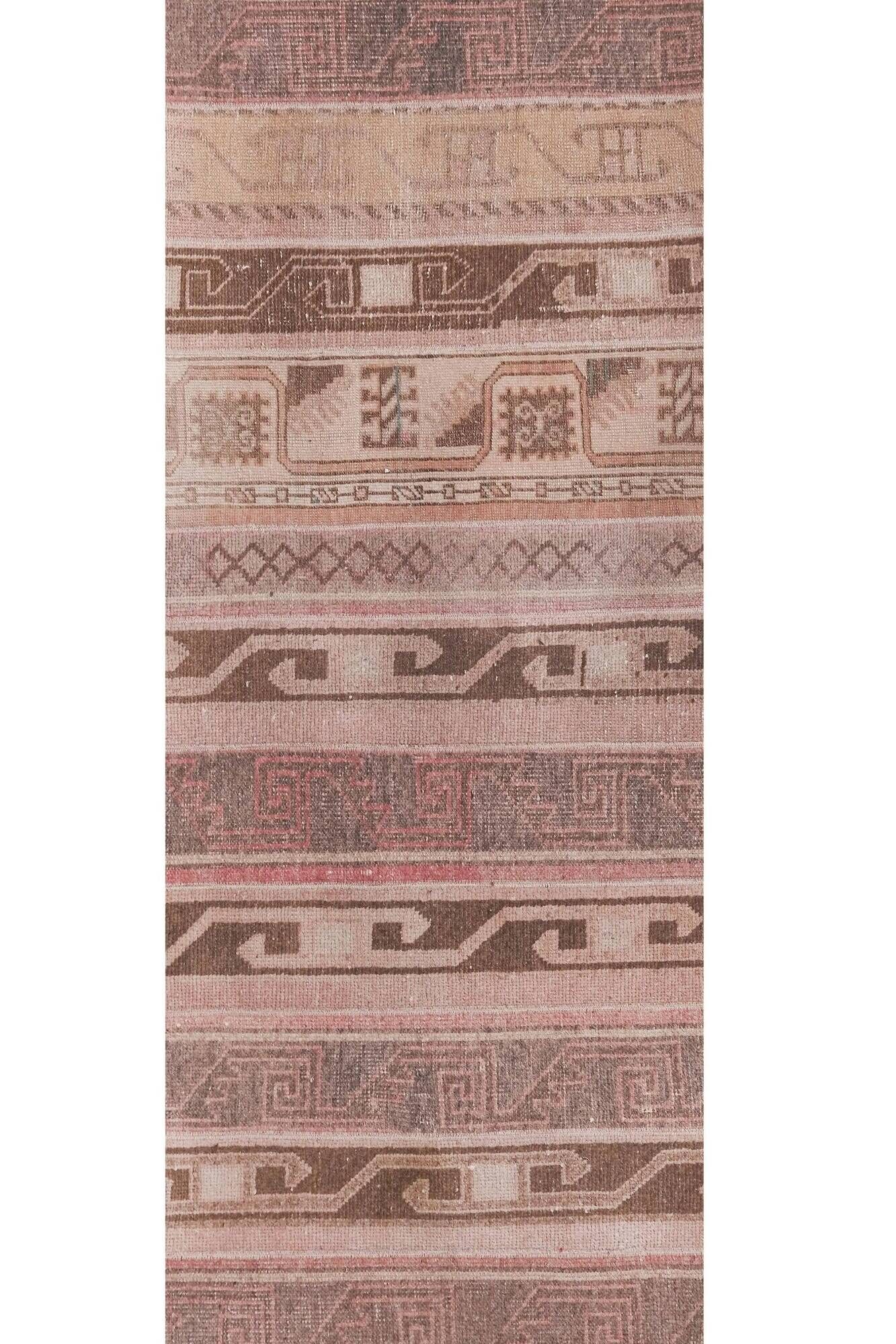 Vintage Turkish hallway rug 75x836 cm