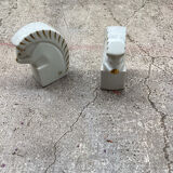Pair of ceramic squirrels from Limoges signed Rys