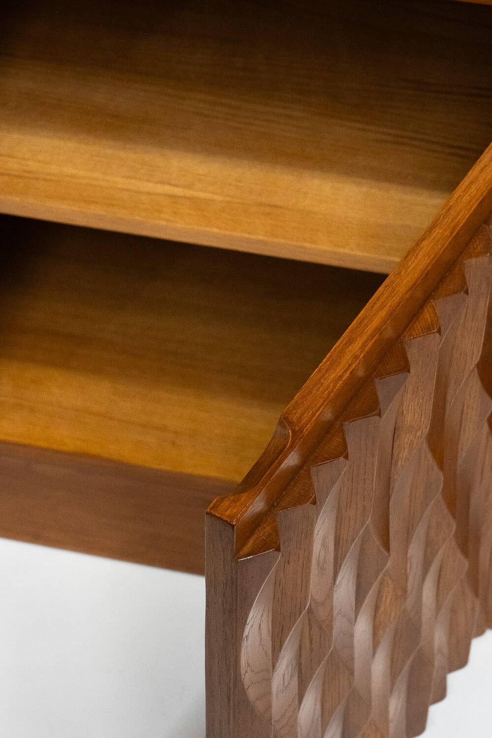 Midcentury Brutalist Oak Sideboard, Belgium