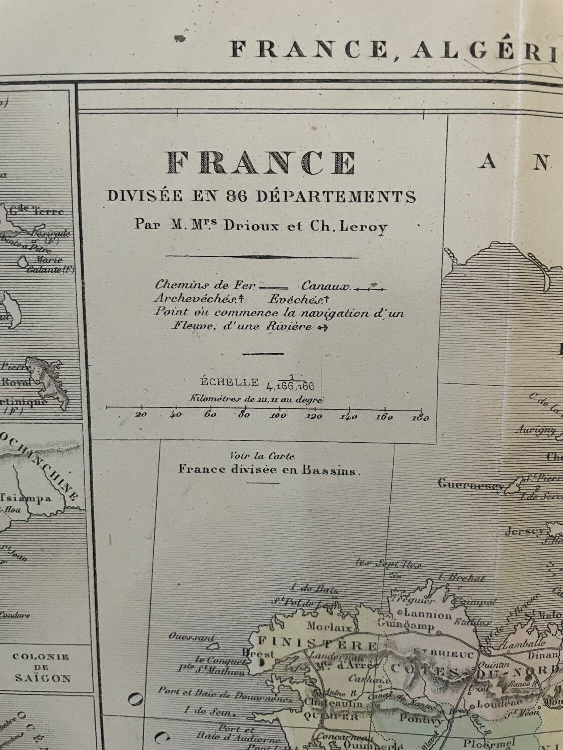 Map of France and Colonies