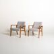 Paire de fauteuils en chêne scandinave, années 1960