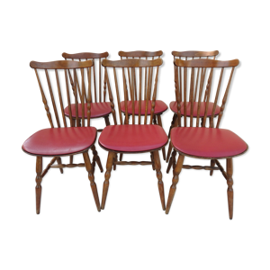 Suite de 6 chaises de bistrot Baumann