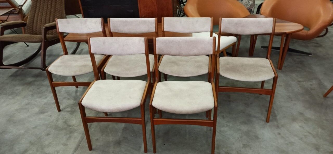 1960s danish palisander dining chairs, set of 6