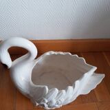Pair of ceramic swan pot covers 1970