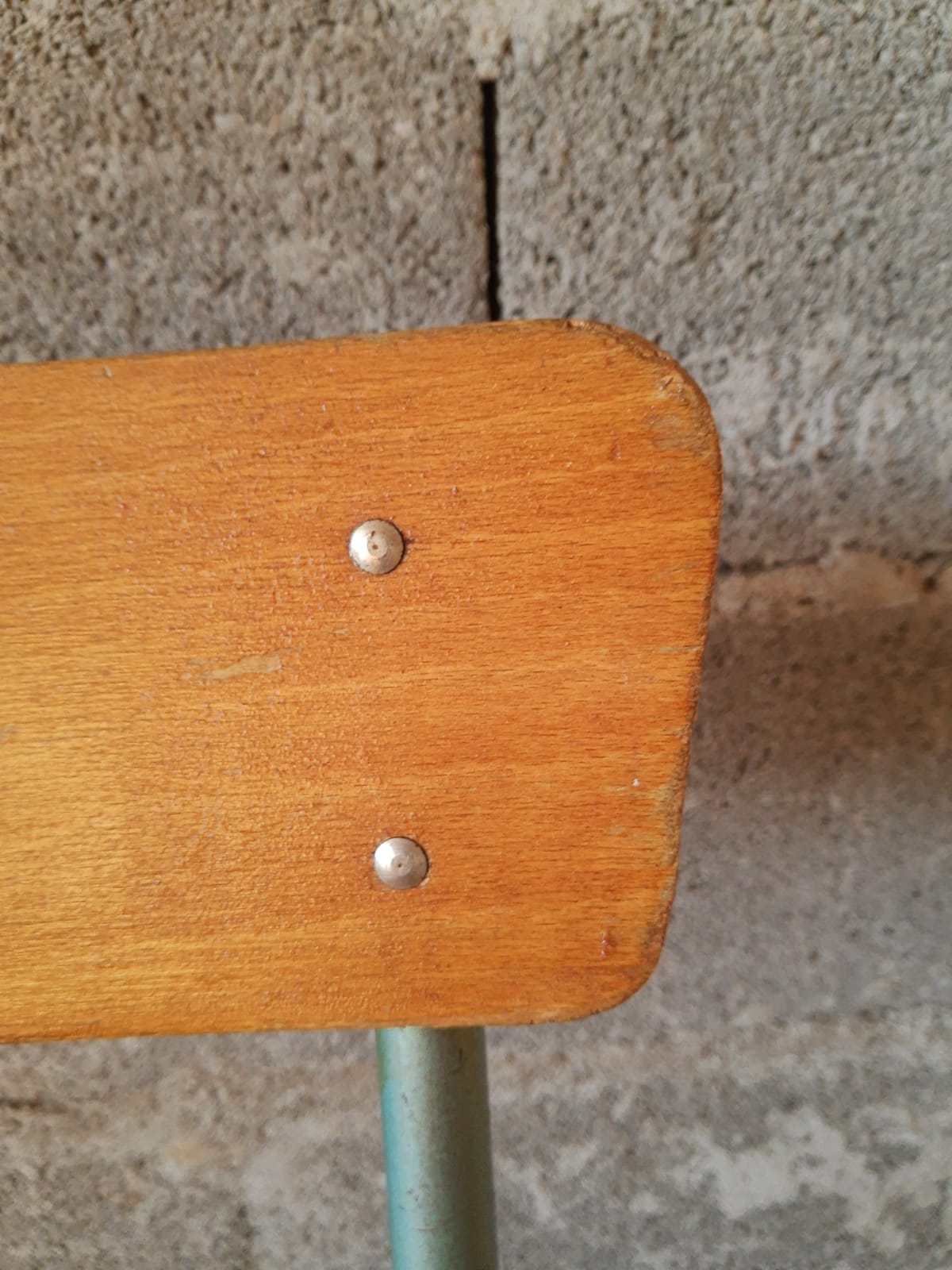 Vintage wood & metal school chair