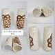 Pair of Royal Worcester Palissy salt and pepper shakers, Kalabar, 1970s.
