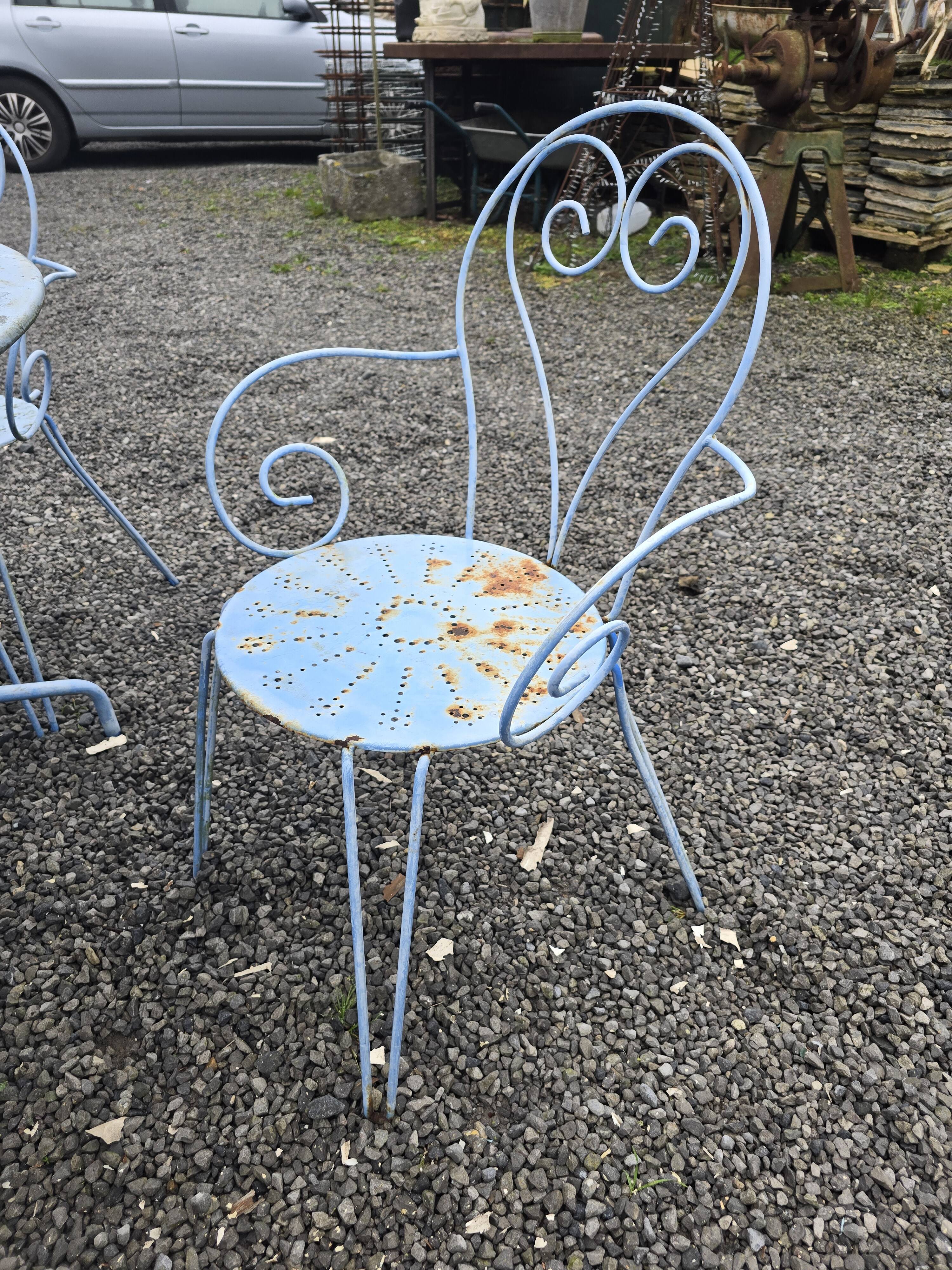 Wrought iron garden furniture