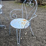 Wrought iron garden furniture
