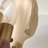 Appliques murales coquillages en verre vintage, lampes style art nouveau