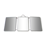 Vintage triptych barber mirror 24X58cm
